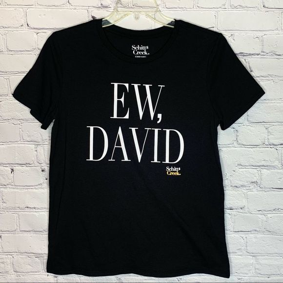 Schitts Creek Tops - Schitts CREEK Ew David black short sleeve graphic T-shirt